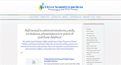 Desktop Screenshot of cleversoundpromotions.com
